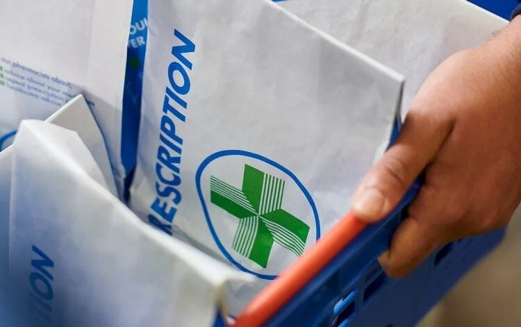 NHS prescription bags ready for delivery