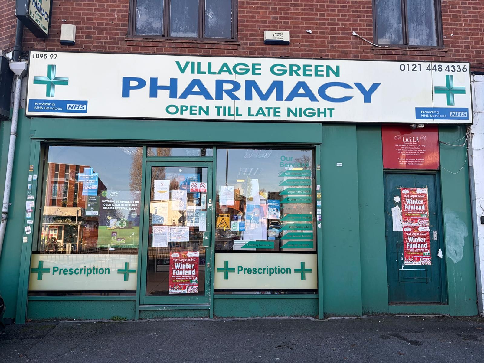 Village Green Pharmacy, 1095&ndash;1097 Warwick Road, Acocks Green